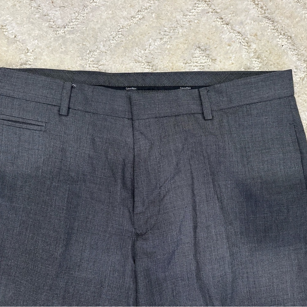 Calvin Klein Gray Wool Blend Trouser Pants 33 x 32 - Picture 2 of 6